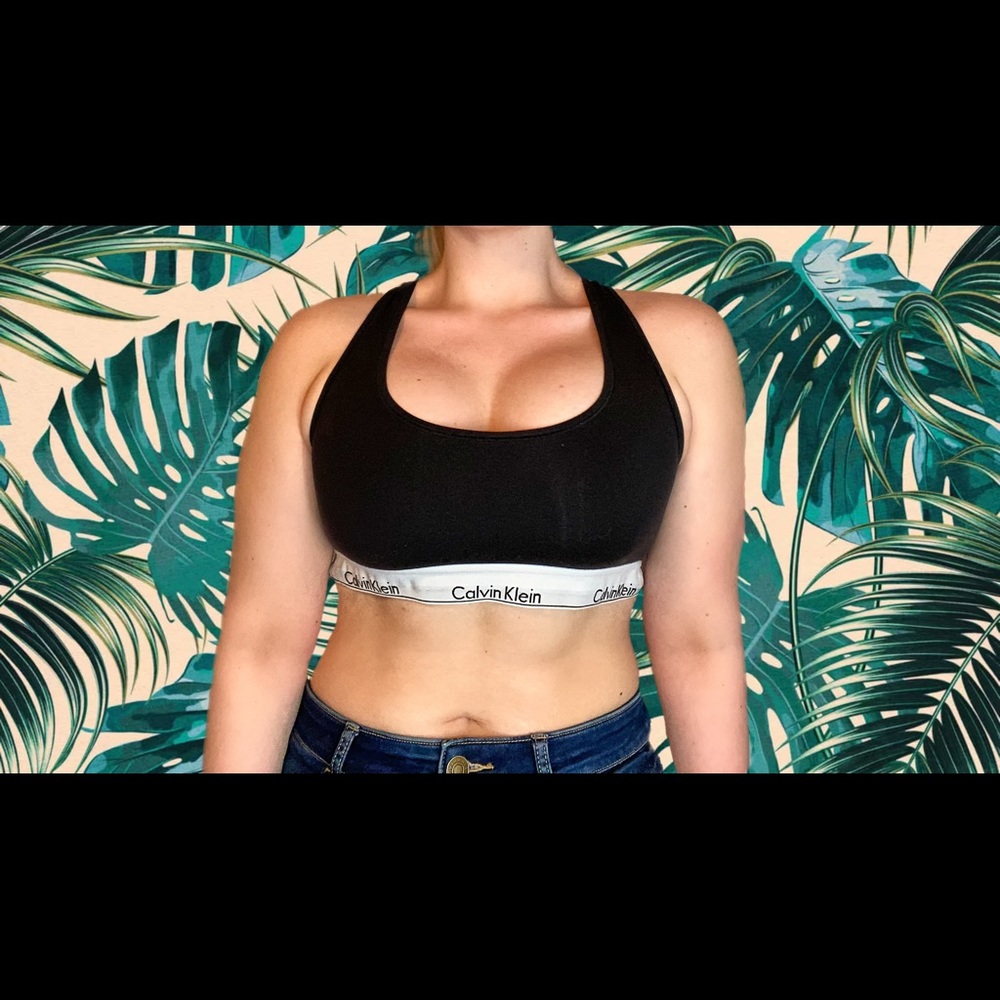L Black Calvin Klein Sports Bra